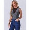 Allegra K Women's Sleeveless Mesh Glitter Party Club Sparkly Blouse - 2 of 4