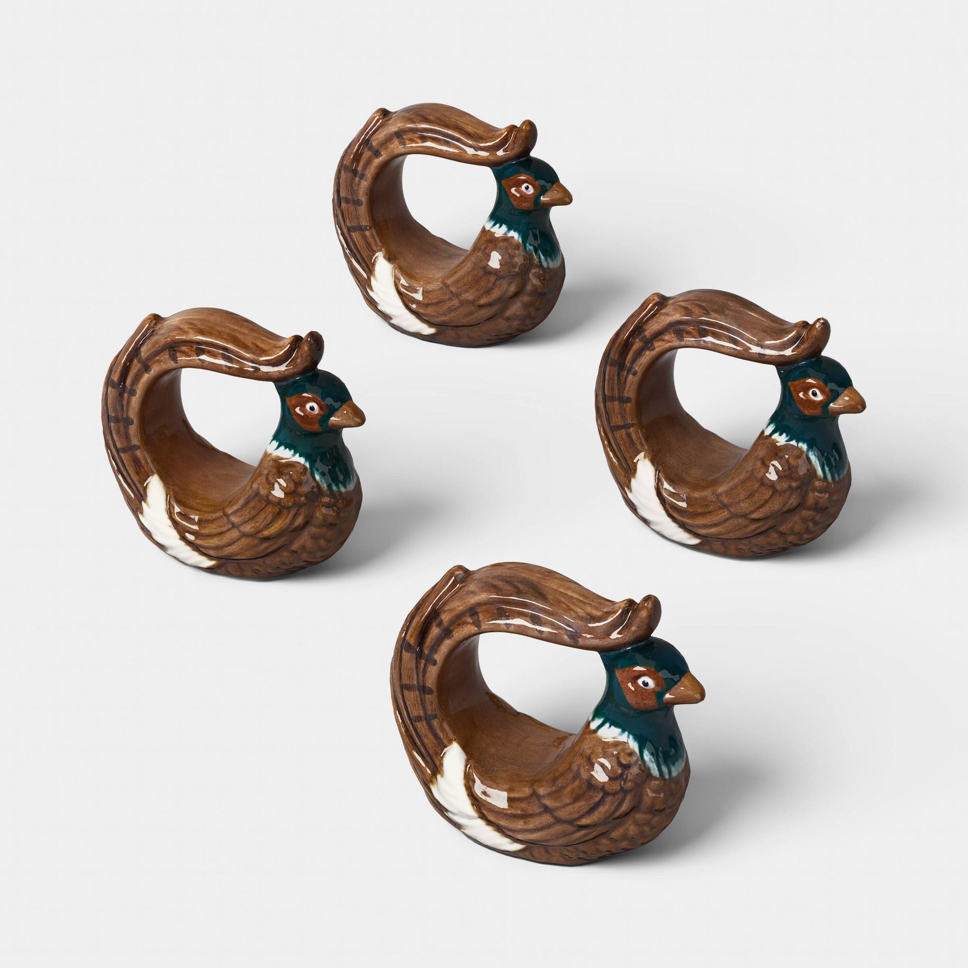 4pk Pheasant Napkin Rings - Threshold™