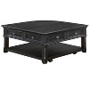 Living Room Coffee Table Storage Drawer Lift Top Open Shelves Charcoal Finish New Style Durable Wooden - 4 of 4