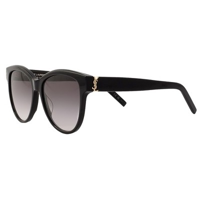 Saint Laurent MONOGRAM SL M107 002 Womens Round Sunglasses Black 55mm
