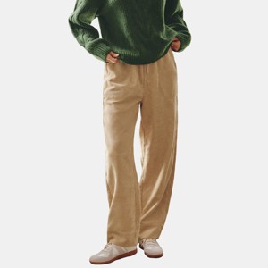Women's Vintage-Inspired Corduroy Wide-Leg Pants - Cupshe - 1 of 4