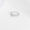 Girl's Pink Heart & CZ Band Sterling Silver Ring - In Season Jewelry - 4 of 4