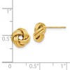 Black Bow Jewelry 9.5mm (3/8 Inch) 14k Yellow Gold Polished Love Knot Post Earrings - 4 of 4