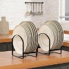 LunaLulinlk 2 Pack Plate Holder Organizer Large Dish Storage Rack Upright Metal Dish Racks Stand for Cupboard and Countertop - 3 of 4
