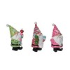 Transpac Resin Bright Gnome Figurine Set of 3 Christmas Home Decorations - 3 of 4