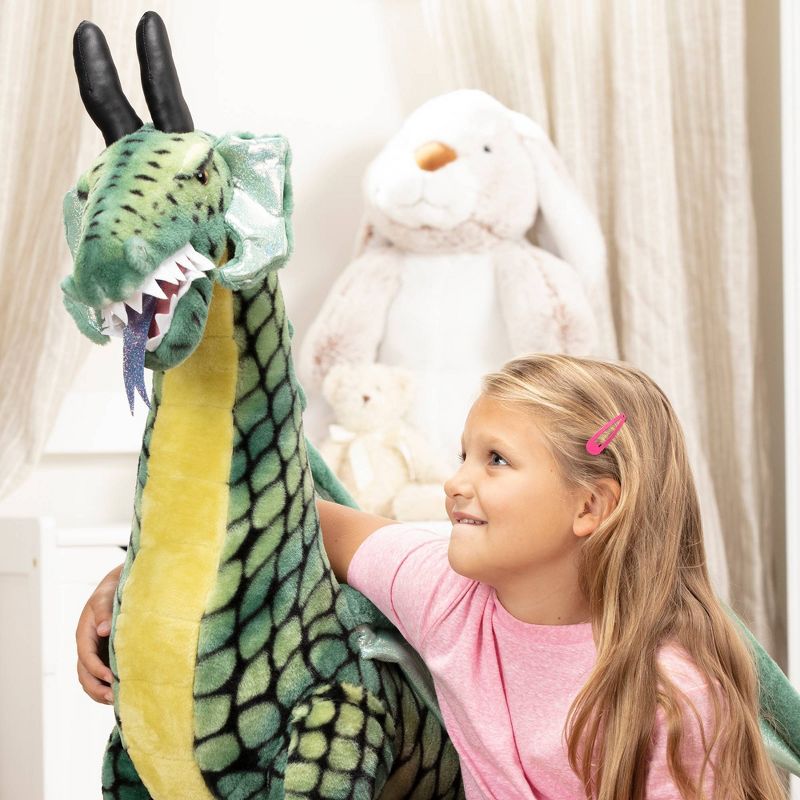 Melissa &#38; Doug Winged Dragon Stuffed Animal Toy, 6 of 10