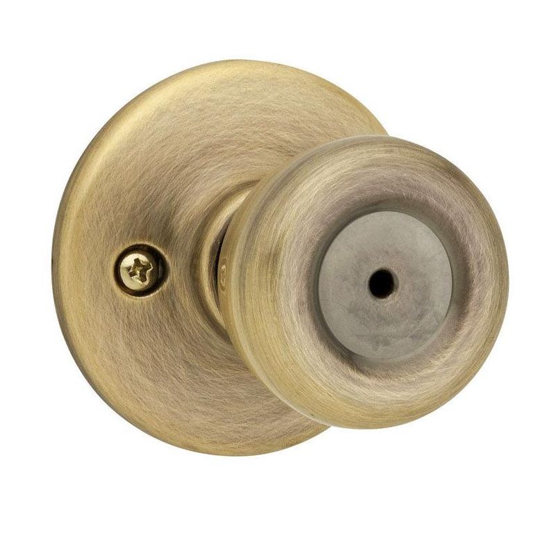 Kwikset-Tylo-Antique-Brass-Privacy-Knob-Right-or-Left-Handed, 2 of 5