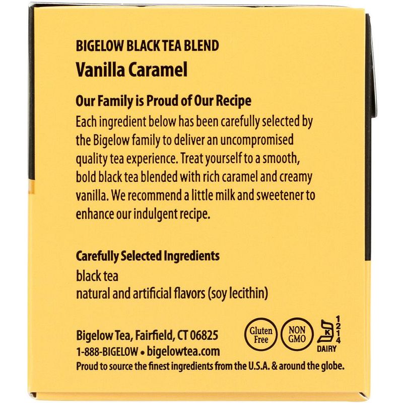 Bigelow Vanilla Caramel Black Tea - Case of 6 boxes/20 bags, 5 of 7