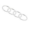 Unique Bargains Stainless Steel Glossy Surface Keychain 35mm Dia Silver Tone 50 Pcs - 4 of 4