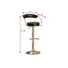 Poundex,Adjustable Height & Swivel Barstool in Faux Leather - 3 of 4