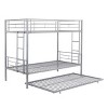 DOMETOUR METAL BUNK BED WITH TRUNDLE  SILVER - 2 of 4