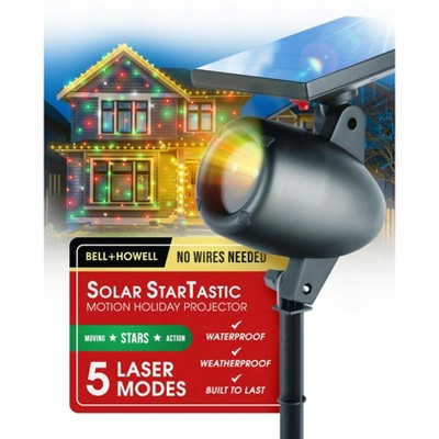 Startastic Solar Laser Christmas Projector Lights Remote Controlled Solar/USB Rechargeable Holiday Laser Lights Projector