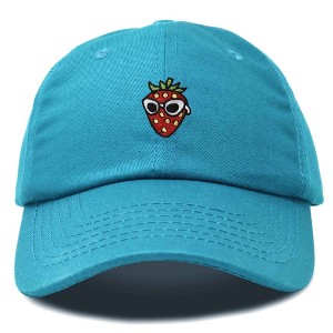 Dalix Strawberry Embroidered Cap Cotton Baseball Summer Cool Dad Hat Womens - 1 of 4