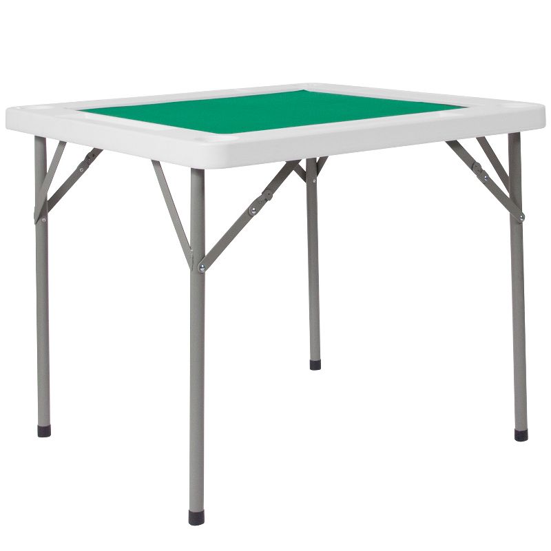 Emma and Oliver 34.5" Square 4-Player Folding Card Game Table with Green Felt and Cup Holders, 1 of 11