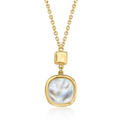 Ross-Simons Italian Mother-Of-Pearl Necklace in 14kt Yellow Gold