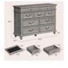 Farmhouse 9-Drawer Dresser, 47" Rustic Wood Chest with Vintage Metal Handles, Storage for Bedroom, Living Room, Entrance - 3 of 4