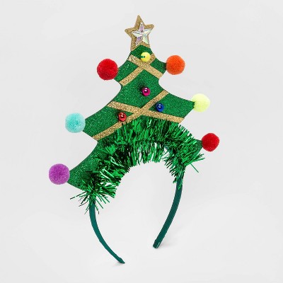 Girls' Christmas Tree Headband - Cat & Jack™ Green