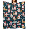 DSANE Christmas Santa Claus Pattern Christmas Throw Blanket Soft Fleece Christmas Blanket Cozy Flannel Throw for Couch Bed - 2 of 4