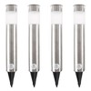 Nature Spring Solar Outdoor LED Lights - Battery-Operated Stainless Steel Pathway Lights for Landscape, Patio, Driveways, and Walkways - Pack of 4 - 2 of 4