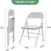 homfan  Meta lFolding Chairs Portable Kitchen Chair Foldable ，350lb Weight - 3 of 4