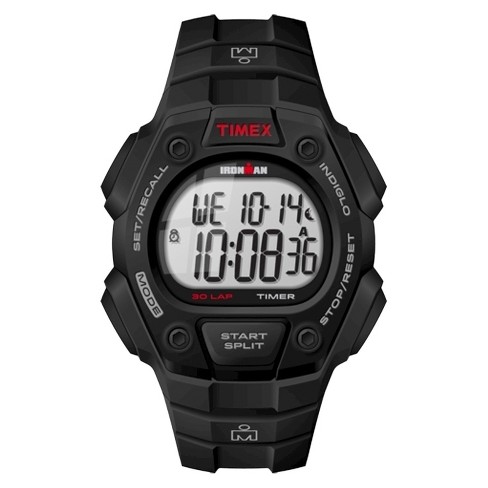 Men's Timex Ironman Classic 30 Lap Digital Watch - Black T5k822jt : Target