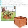 Sunnydaze Raised Powder-Coated Steel Garden Bed Kit for Plants, Flowers, Herbs, Fruits and Vegetables - 22" Square x 16" Deep - image 2 of 4