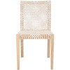 Tyria Leather Dining Chair (Set of 2) - DCH1203 - White/Natural - Safavieh - 2 of 4