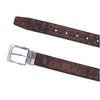 CTM Leather Matte Reversible Croc Print Clamp on Buckle Belt - 3 of 4