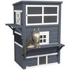 Gulches PawHut 3-Story Cat House Feral Cat Shelter, Outdoor Kitten Condo Jumping Platforms, Dark Gray - 3 of 4