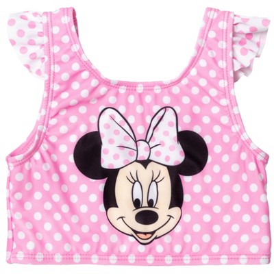 Disney Minnie Mouse Little Girls One Piece Bathing Suit Rash Guard Modest Swimsuit Skirt and Bottom 5 Set 5-6 — фото 7