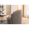 25.6'' Chenille Fabric Swivel Barrel Armchair with Ergonomic Backrest and Powder Coating Metal Ring - 4 of 4