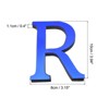 Unique Bargains 3D Acrylic Self-Adhesive Mirror Alphabet Sticker Wall Decals Blue - 2 of 4
