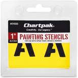 Chartpak Painting Stencil Numbers/Letters 1" Yellow 01550