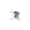 Black Bow Jewelry Polished Grapes and Wine Glasses Sterling Silver Bead Charm - 2 of 3