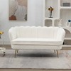 Mlmh & Kngwa 59"W Upholstered Loveseat, Modern 2-Seater Small Sofa Couch with Metal Legs - 2 of 4
