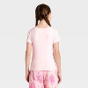 Wicked x Katie Kime Girls' Short Sleeve Round Neck Pointelle Balloon Graphic T-Shirt - Light Pink - 3 of 4