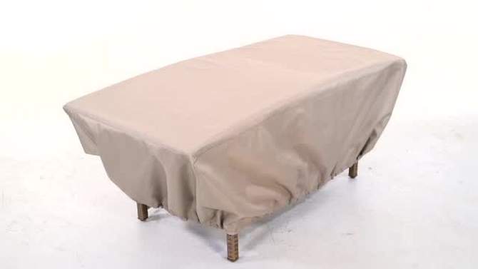 Classic Accessories 48&#34; Terrazzo Water Resistant Patio Coffee Table Cover, 2 of 6, play video