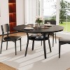COZONY 47" Round Dining Table for 4¨-6, Space-Saving Kitchen Table with Metal Frame, Modern Circle Dining Room Table for Small Spaces (Table Only) - 4 of 4