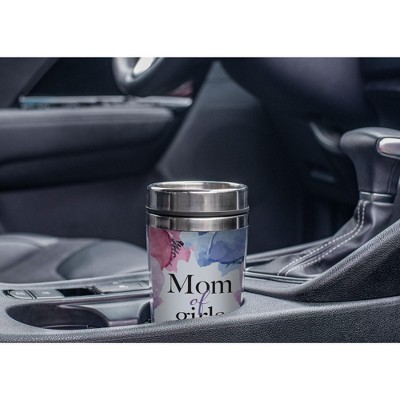 Elanze Designs Mom Of Girls Floral Multicolor 17 Ounce Stainless Steel Travel Tumbler