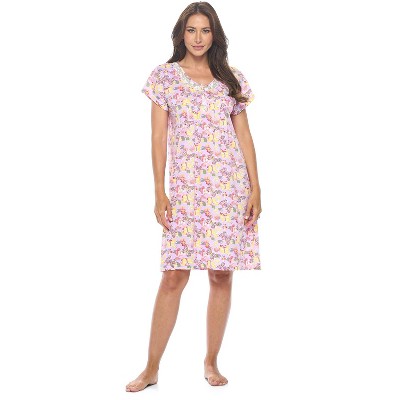 Casual Nights Women's Super Soft Yummy Nightshirt, Short Sleeve Nightgown, Night Dress with Fun Prints & Patterns