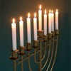 Vintiquewise Modern Solid Metal Judaica Hanukkah Menorah 9 Branched Candelabra - 3 of 4