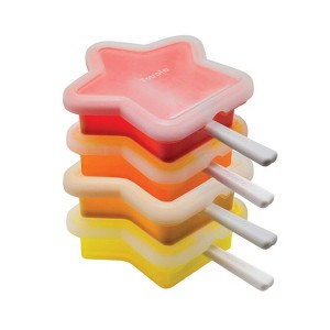Tovolo Set of 4 Plastic Pop Molds Stars Stackable Ice Cube Trays White: Dishwasher-Safe, 3 oz Capacity - 1 of 4