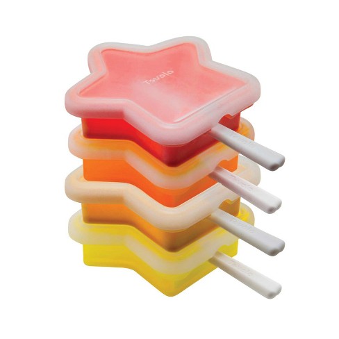 Tovolo Tikis Silicone Popsicle Molds Set with Base, Set of 4 