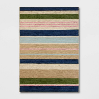 Striped Rectangular Braided Outdoor Rug - Threshold™
