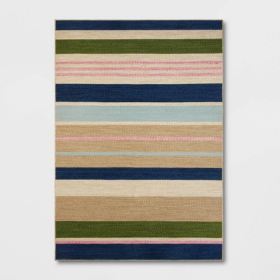 Braided Outdoor Rug With Fringe Neutral/ivory - Threshold™ Designed With  Studio Mcgee : Target