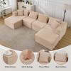 Modular Sectional Sofa,Modern Cloud Sectional Couch with Deep Seat, Boneless Couch with Chaise for Living Room Apartments Bedroom - 4 of 4