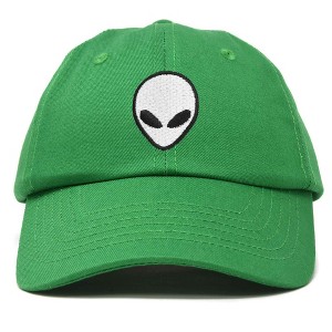Dalix Alien Embroidered UFO Dad Hat Cotton Baseball Cap Adjustable Mens - 1 of 4