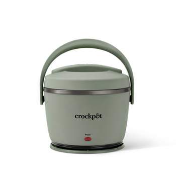 Crock-Pot Electric Lunch Box, Portable Food Warmer for On-the-Go, 20-Ounce,  Grey/Lime