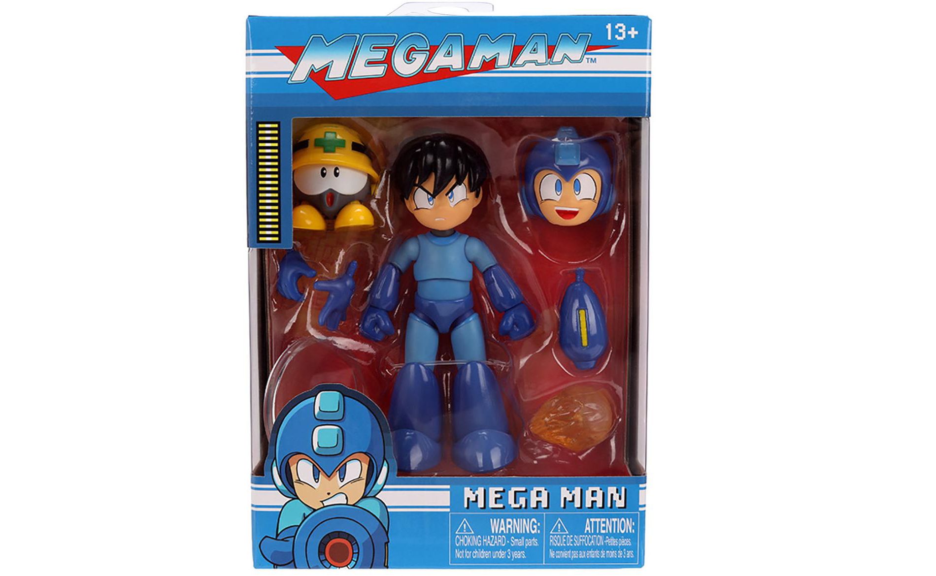 Mega Man 4.5" Figure (Deluxe Version) with Accessories and Alternate Head and Hands "Mega Man" (1987) Video Game Model by Jada