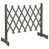 vidaXL Garden Trellis Fence Gray 47.2 in.x23.6 in. Solid Firwood - 2 of 4